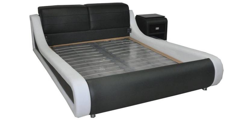 Xlmoebel Bett Luxuriöses Doppelbett aus Echtleder mit USB-Anschlüssen, modernes (Bett "LB8831), Hergestellt in Europa von Xlmoebel