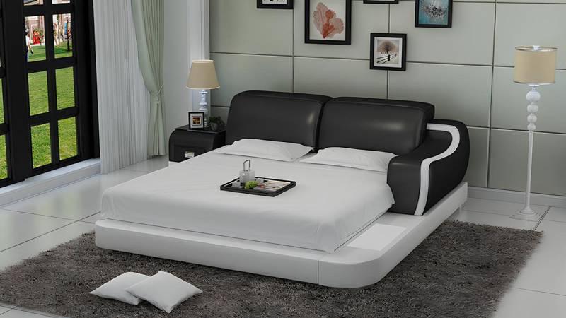 Xlmoebel Bett Luxuriöses Doppelbett mit Designer-Polsterung und Ehebett-Funktion (Bett LB8803), Hergestellt in Europa von Xlmoebel