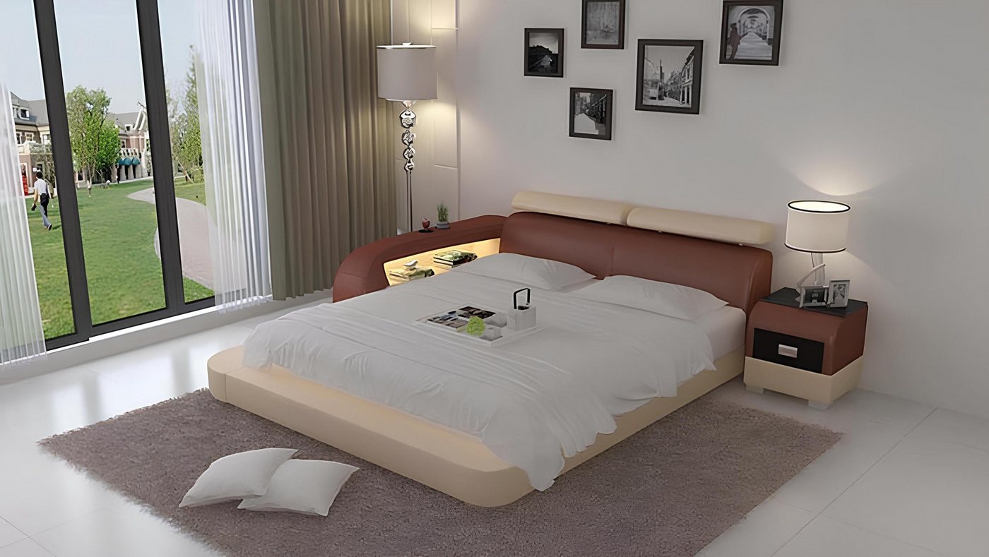 Xlmoebel Bett Luxuriöses Doppelbett mit USB-Anschluss Polsterbett Ehebett Betten (Bett), Hergestellt in Europa von Xlmoebel
