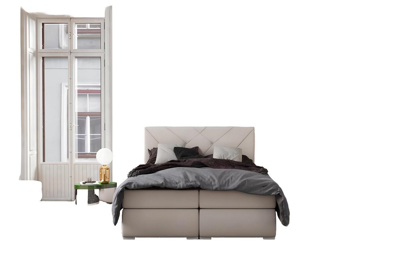 Xlmoebel Boxspringbett Luxuriöses Doppelbett mit moderner Boxspring-Funktionalität und (Boxspringbett 4069424841831), Hergestellt in Europa von Xlmoebel