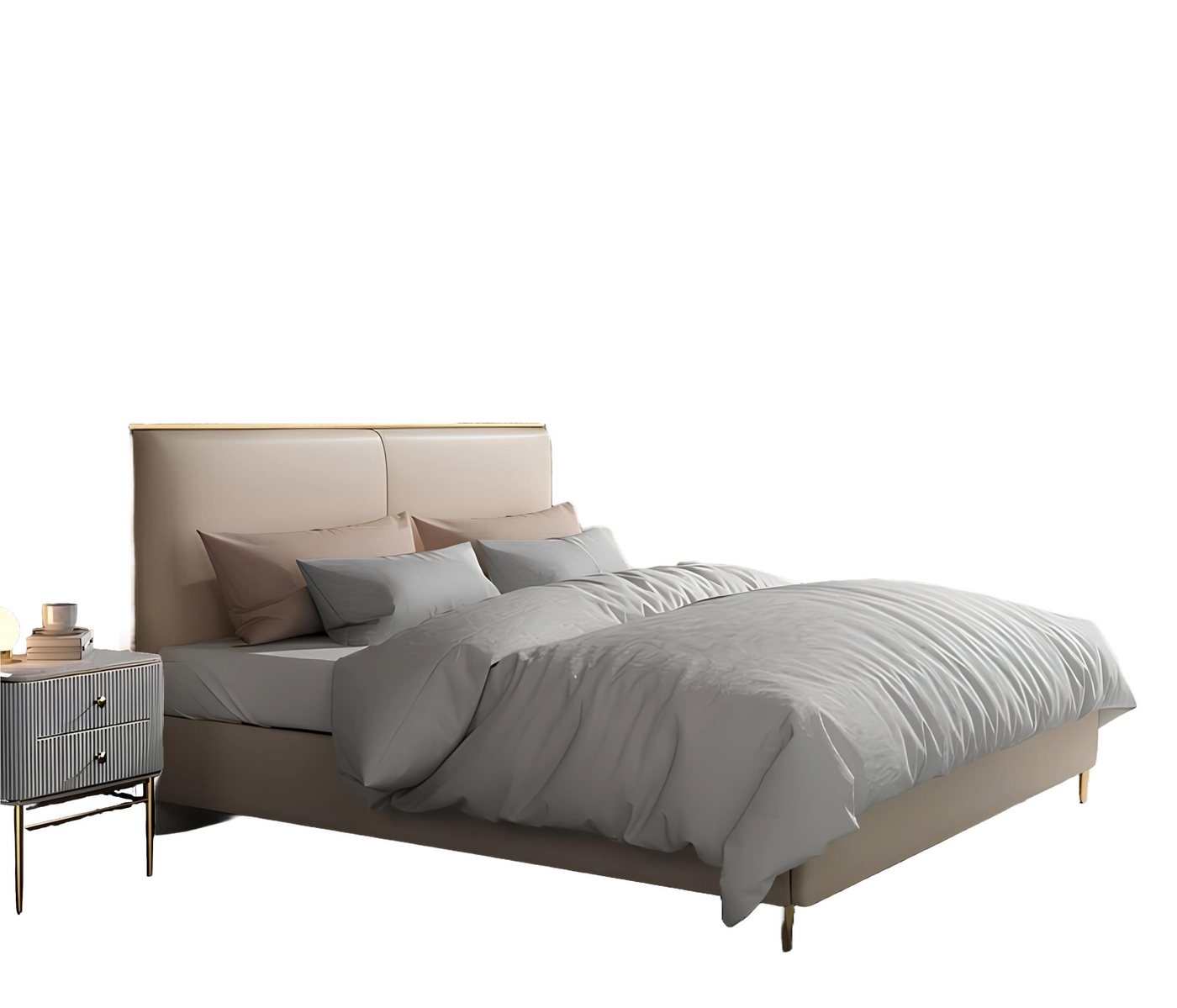 Xlmoebel Bett Luxuriöses Doppelbett ohne Matratze für Hotelzimmer (Bett), Hergestellt in Europa von Xlmoebel
