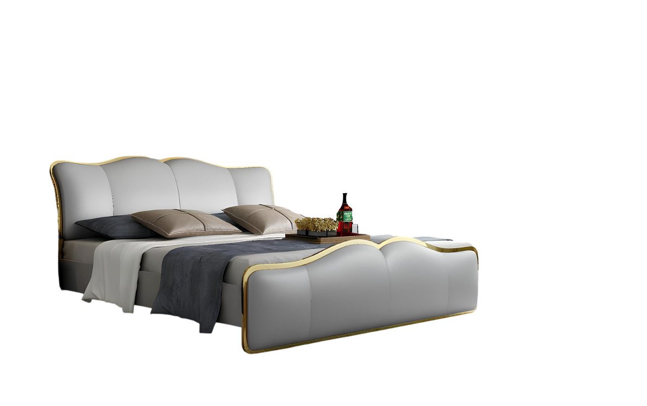 Xlmoebel Bett Luxuriöses Metall-Doppelbett mit elegantem Polsterdesign für das (1-tlg., Bett), Hergestellt in Europa von Xlmoebel