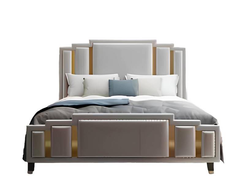 Xlmoebel Bett Luxuriöses Metall-Doppelbett mit gepolstertem Design (1-tlg., Bett), Hergestellt in Europa von Xlmoebel