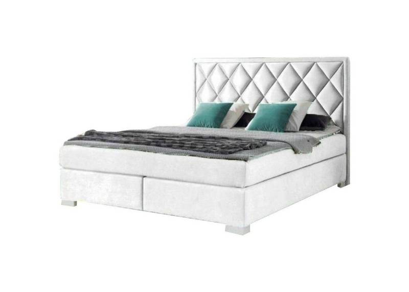 Xlmoebel Boxspringbett Luxus Bett 180x200 Gelb Samt Textil Modern Design Schlafzimmer Neu (Bett), Hergestellt in Europa von Xlmoebel