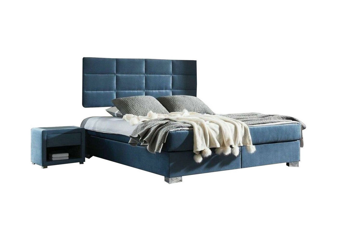 Xlmoebel Bett Luxus Bett Textil Stoff 140x200 Modern Design Möbel Schlafzimmer Neu (Bett), Hergestellt in Europa von Xlmoebel