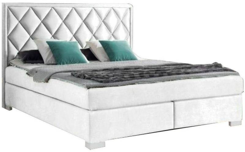 Xlmoebel Boxspringbett Luxus Boxspring Bett Beige Stoff Doppel Design Möbel (Bett), Hergestellt in Europa von Xlmoebel