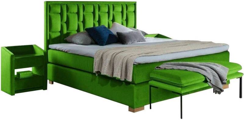 Xlmoebel Boxspringbett Luxus Boxspring Bett Schwarz Blau Design Doppel Schlafzimmer (Bett), Hergestellt in Europa von Xlmoebel