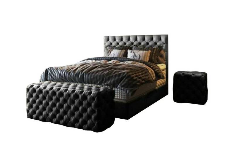 Xlmoebel Bett Luxus Boxspringbett Komplett Samt Matratze Design Möbel (Bett), Hergestellt in Europa von Xlmoebel