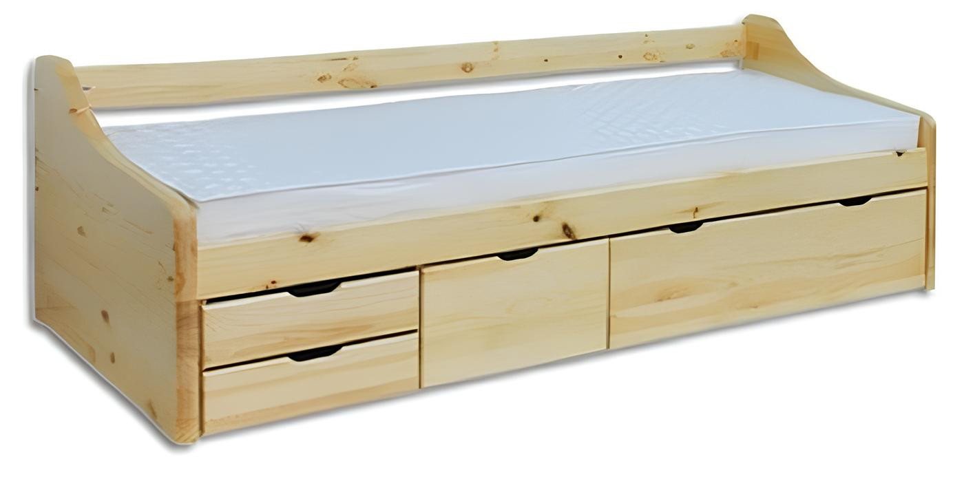 Xlmoebel Bett Massives Holzbett für Schlafzimmer oder Hotel in 90 x 200 cm Größe (1-tlg., Bett), Hergestellt in Europa von Xlmoebel