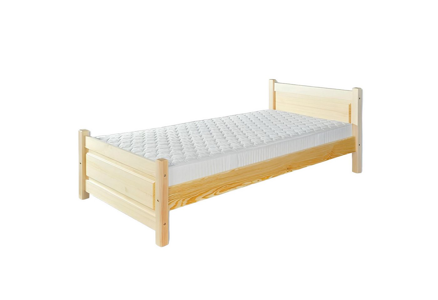 Xlmoebel Bett Massivholzbett aus Eiche in den Maßen 100x200 cm - Handgefertigtes (1-tlg., Bett), Hergestellt in Europa von Xlmoebel