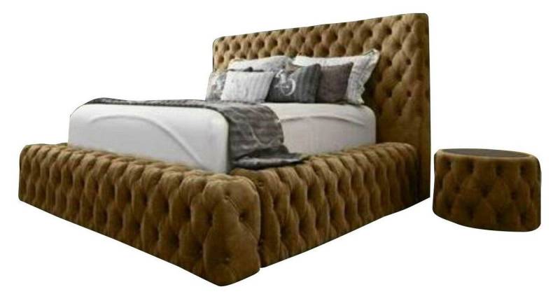 Xlmoebel Polsterbett Moderne Chesterfield Boxspring Betten, Luxus Textil Schlafzimmer (Bett), Hergestellt in Europa von Xlmoebel