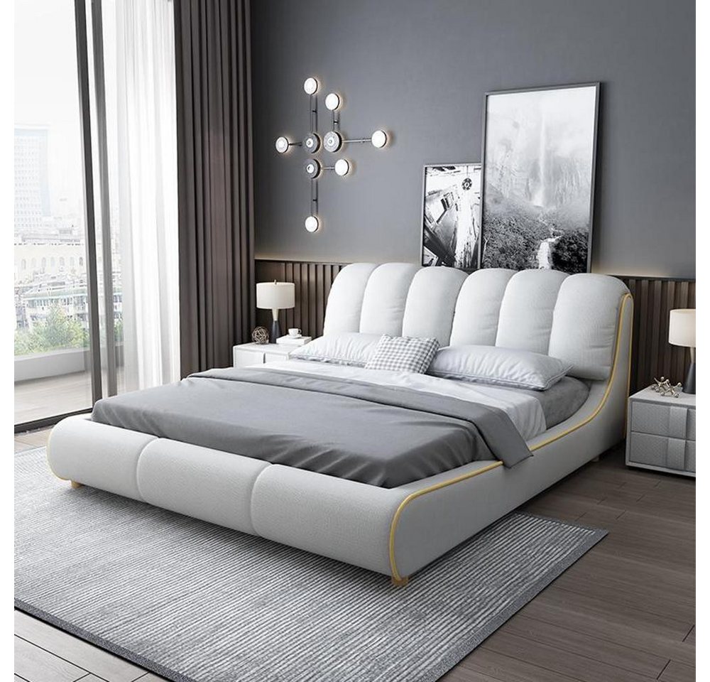 Xlmoebel Bett Modernes Holz-Design-Doppelbett für luxuriöse Schlafzimmer (Bett), Hergestellt in Europa von Xlmoebel