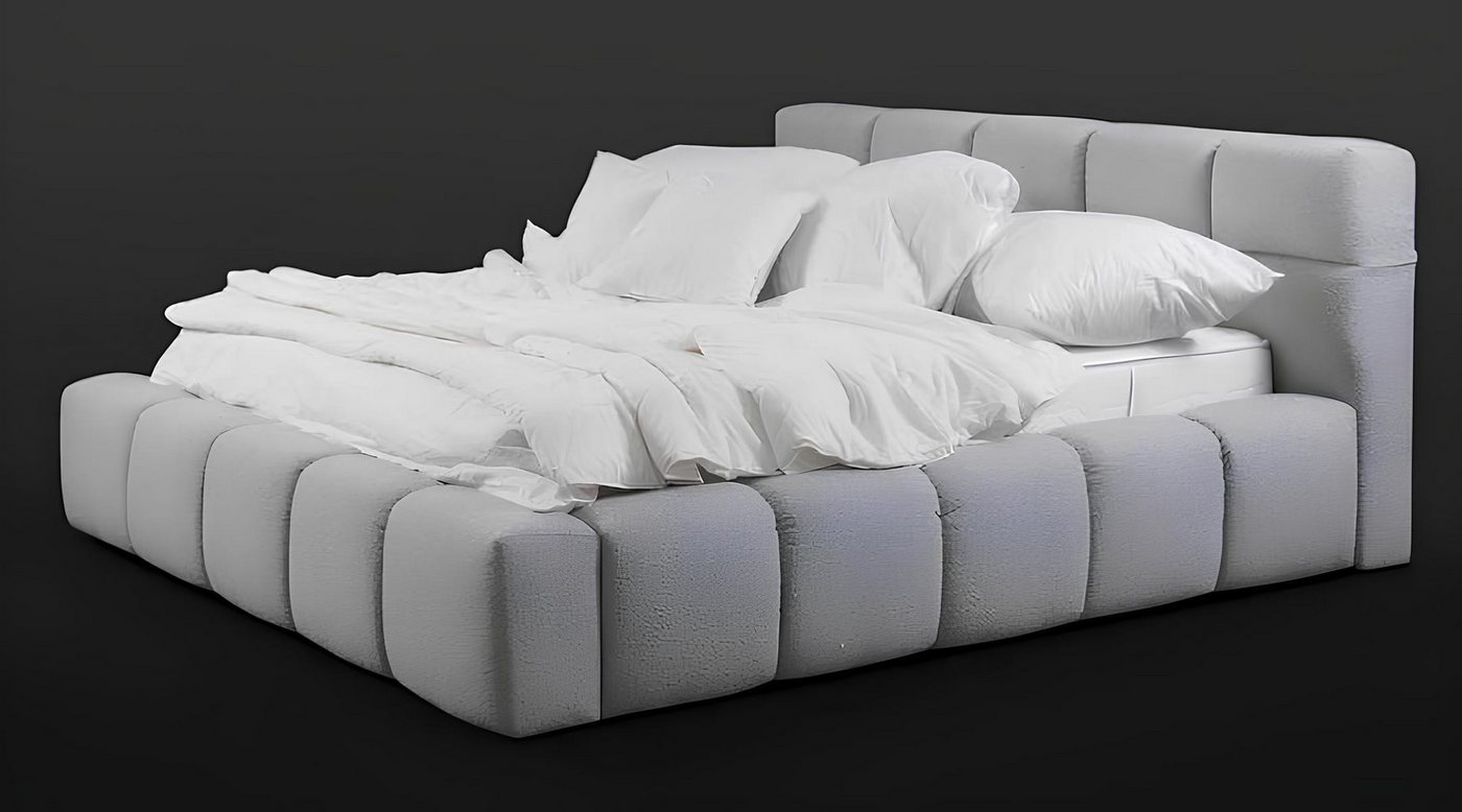 Xlmoebel Bett Modernes graues Doppelbett mit 180cm Matratze aus Holz für das (Bett), Hergestellt in Europa von Xlmoebel