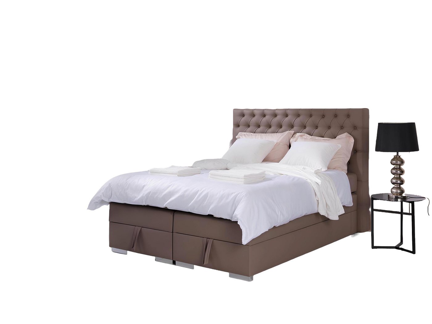 Xlmoebel Boxspringbett Neues Chesterfield Doppelbett mit Komplett-Boxspringbett, Matratze und (Bett), Hergestellt in Europa von Xlmoebel