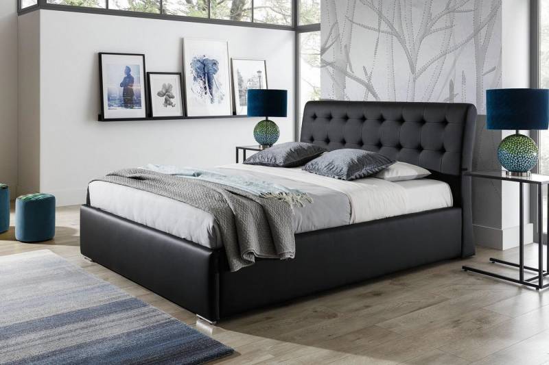 Xlmoebel Bett Neues Doppelbett im Hotelstil mit echtem Chesterfield-Design, (1-tlg., Bett), Hergestellt in Europa von Xlmoebel