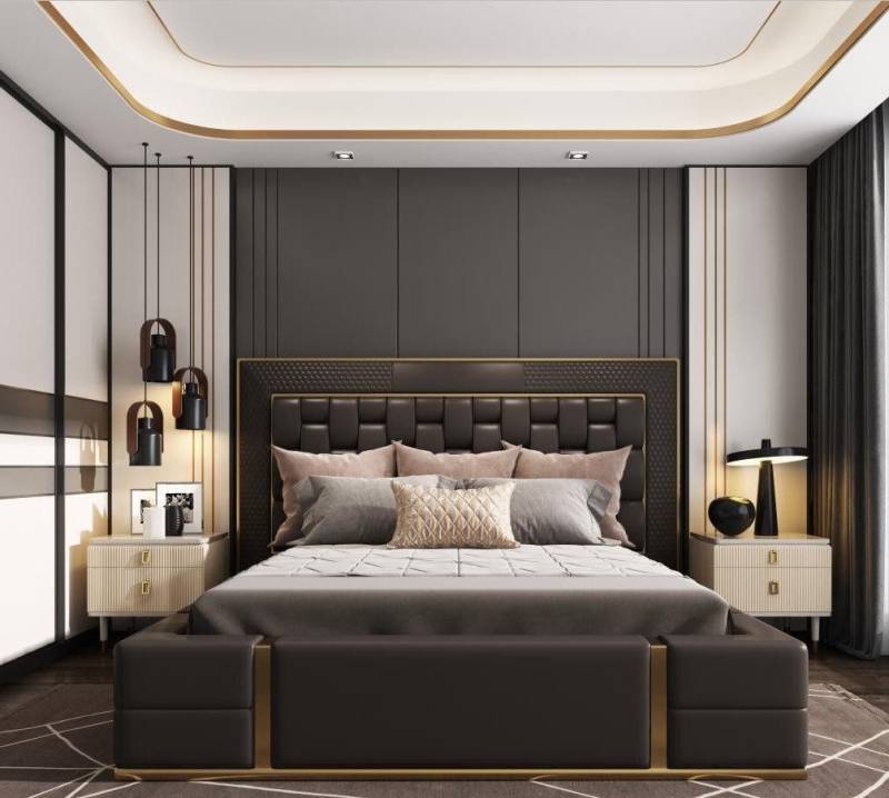 Xlmoebel Polsterbett Neues Doppelbett in der Größe 180x200cm für das Schlafzimmer (1-tlg., Bett), Hergestellt in Europa von Xlmoebel