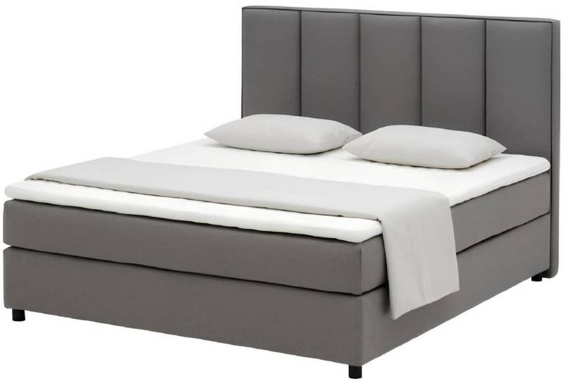 Xlmoebel Boxspringbett Neues Doppelbett mit Boxspring-Polsterung aus Leder und Textil (BETT DESIGNER POLSTERBETT EHEBETT DOPPELTBETT NR 202), Hergestellt in Europa von Xlmoebel