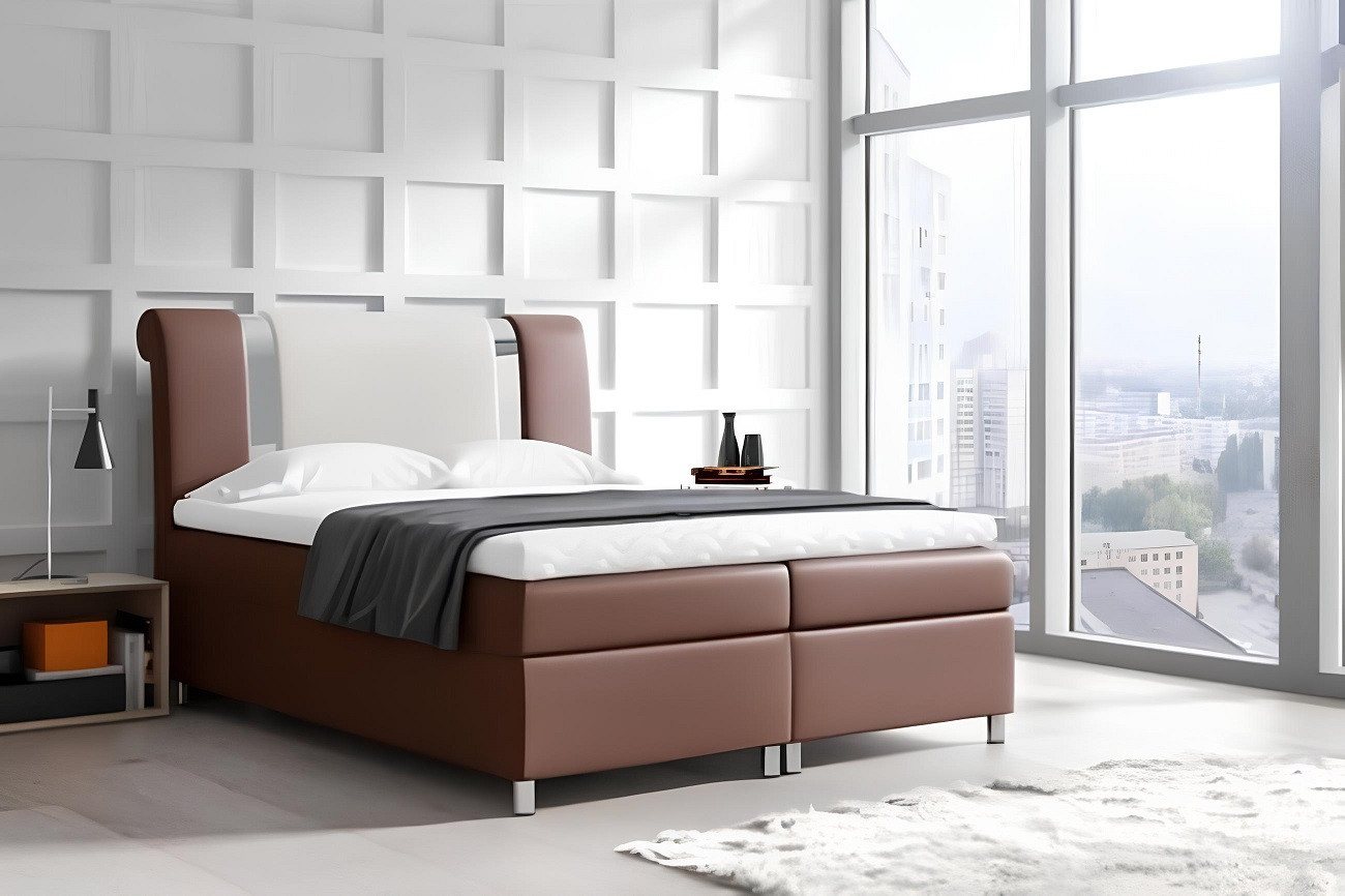 Xlmoebel Boxspringbett Neues Doppelbett mit integriertem Bettkasten (Bett), Hergestellt in Europa von Xlmoebel