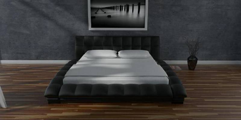 Xlmoebel Polsterbett Neues Komplett-Lederbett mit Matratze in modernem Design (Wasserbett Bett Betten - SANTANA (Mirage), Hergestellt in Europa von Xlmoebel