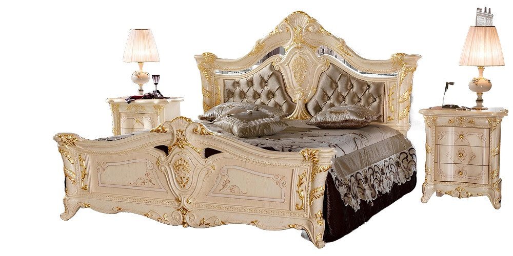 Xlmoebel Bett Neues Schlafzimmermöbel-Set mit Doppelbett aus Massivholz (Bett), Hergestellt in Italia von Xlmoebel