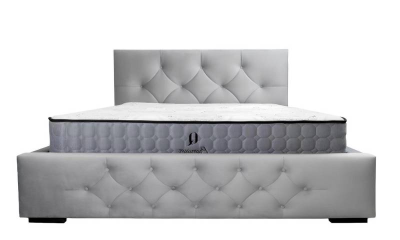 Xlmoebel Bett Neues elegantes Doppelbett aus Holz mit modernem Design in weißem (Bett), Hergestellt in Europa von Xlmoebel