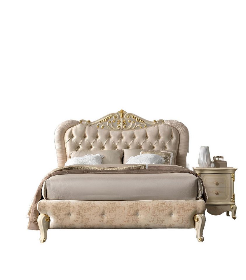 Xlmoebel Bett Neues italienisches Doppel-Polsterbett im luxuriösen Chesterfield-Stil (Bett), Hergestellt in Europa von Xlmoebel