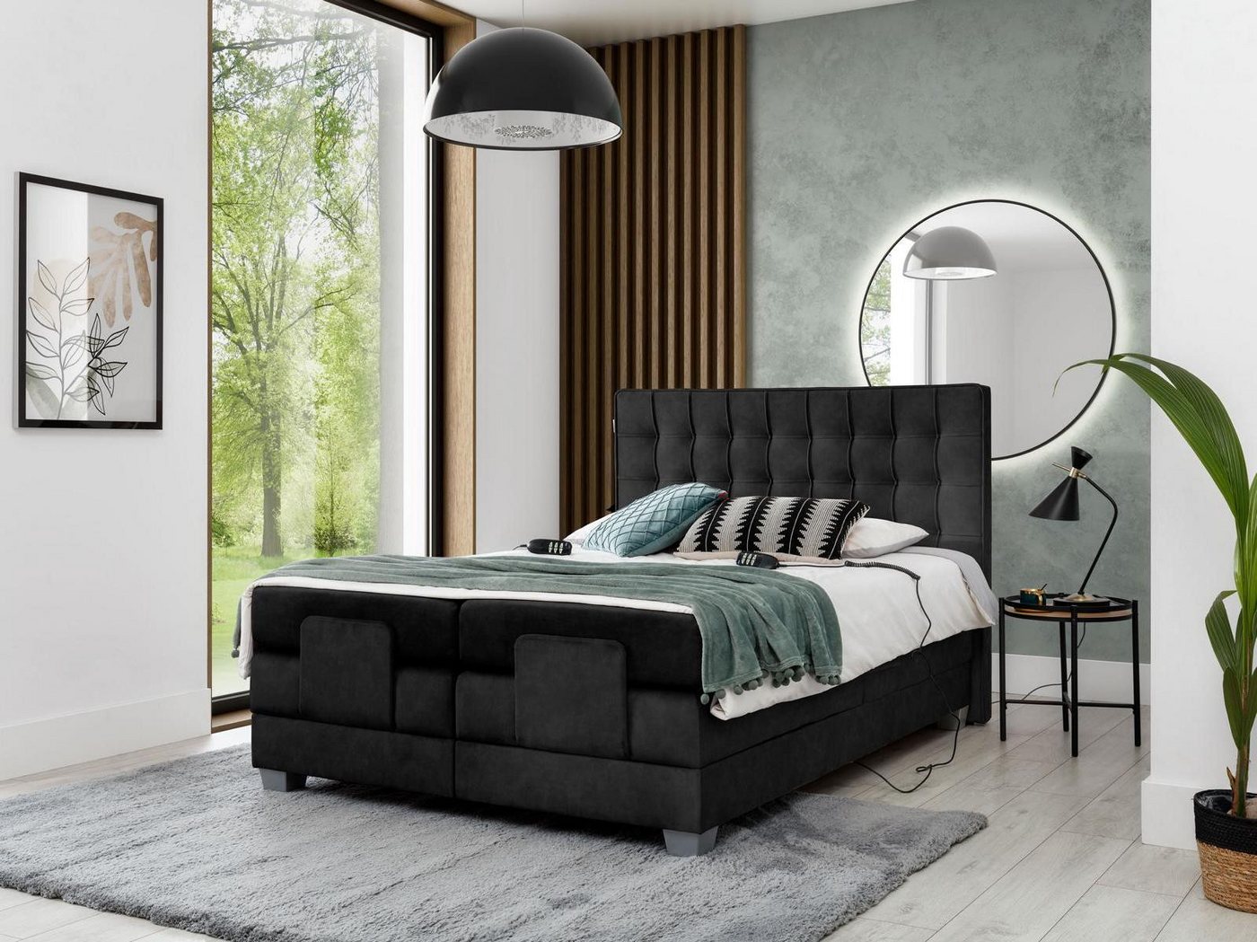 Xlmoebel Boxspringbett Neues modernes Luxus-Schlafzimmermöbel mit gepolstertem (Bett), Hergestellt in Europa von Xlmoebel