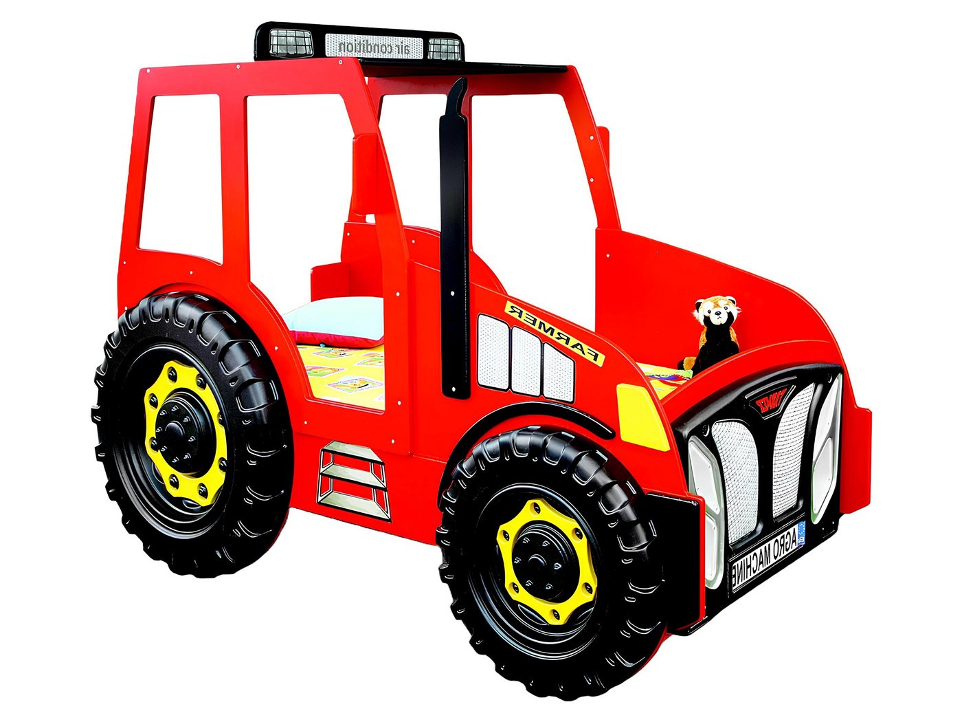 Xlmoebel Bett Neues rotes Traktor-Kinderbett für Kinder und Jugendliche, (Kinderbett Traktor Rot), Hergestellt in Europa von Xlmoebel