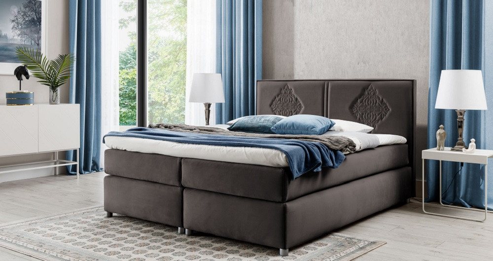 Xlmoebel Boxspringbett Neuheit Doppelhotel Luxus Boxspringbett mit Polsterdesign (Bett), Hergestellt in Europa von Xlmoebel