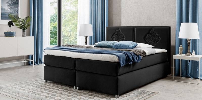 Xlmoebel Boxspringbett Neuheit Doppelhotel Luxus Boxspringbett mit Polsterdesign (Bett), Hergestellt in Europa von Xlmoebel