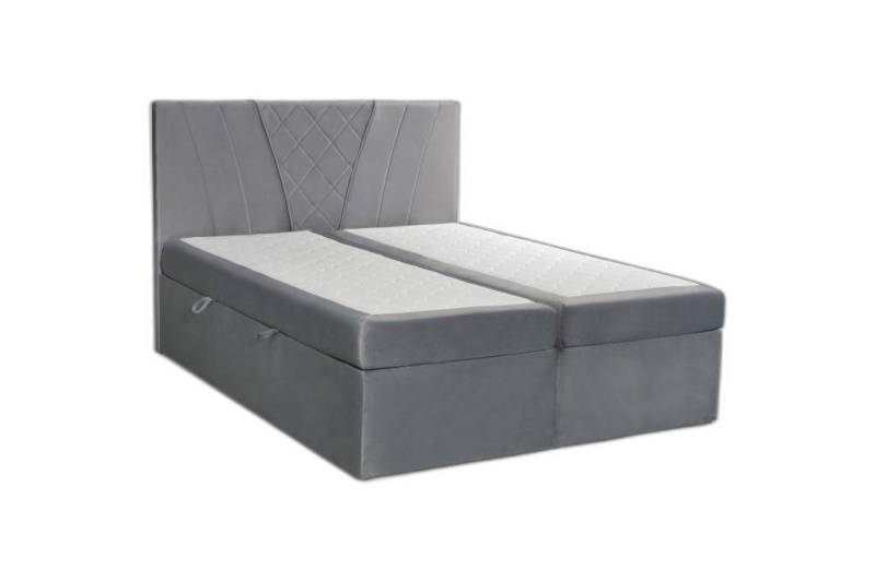 Xlmoebel Boxspringbett Schlafzimmer Bett Grau Modern Textil, Hergestellt in Europa von Xlmoebel