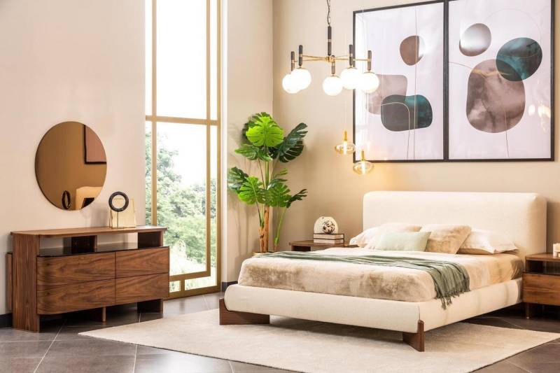 Xlmoebel Schlafzimmer-Set Mit Doppelbett, Nachttischen und Schminktisch für Schlafzimmer, (5-tlg., Bett), Hergestellt in Europa von Xlmoebel