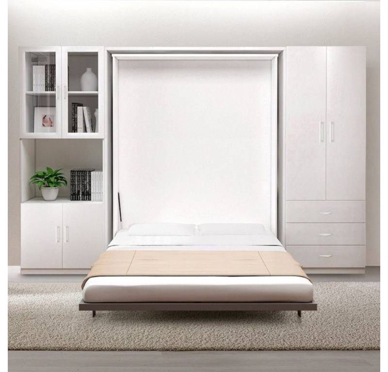 Xlmoebel Schrankbett Schlafzimmermöbel Set mit Regal, Gästebett und Wandschränken (Bett Mit Regal) Hergestellt in Europa von Xlmoebel
