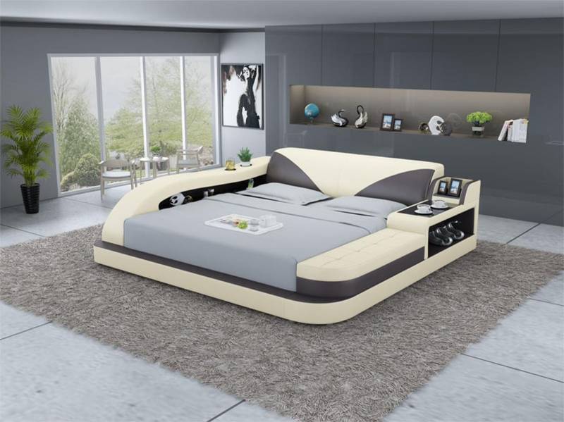 Xlmoebel Multimediabett Vielseitiges Doppelbett mit modernem Bettrahmen in 180x200cm (Bett), Hergestellt in Europa von Xlmoebel