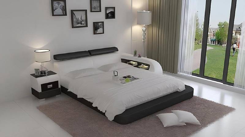 Xlmoebel Bett Wassermatratze Hotel Doppelbett Betten Set Lederbett Polsterbett (Wasserbett LB8801), Hergestellt in Europa von Xlmoebel