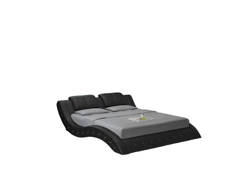 Xlmoebel Bett Zeitgemäßes Designer-Wasserbett mit USB-Anschluss, Komplettset (Bett LB8824B), Hergestellt in Europa von Xlmoebel