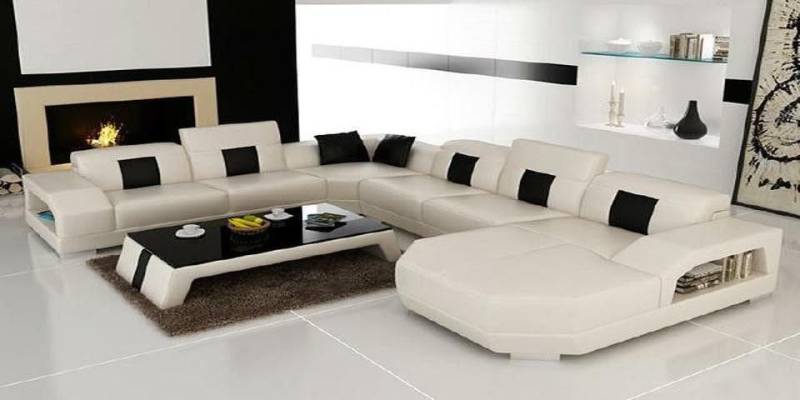 Xlmoebel Wohnlandschaft Designer Ledersofa Big Sofa mit Eckpolsterung für Wohnzimmer Trier2, Hergestellt in Europa von Xlmoebel