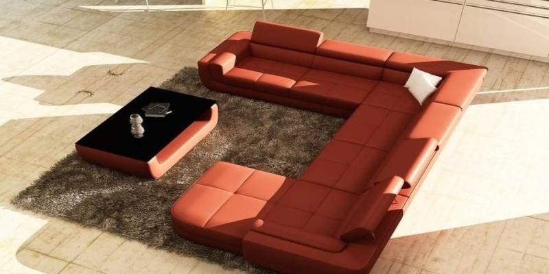 Xlmoebel Big-Sofa Designer Wohnlandschaft mit USB-Anschluss, Big Couch aus Leder, Hergestellt in Europa von Xlmoebel