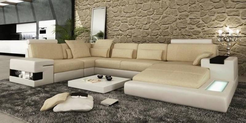 Xlmoebel Wohnlandschaft Sofa aus Leder mit Design, Polsterung und Ecksofa-Garnitur für eine, Hergestellt in Europa von Xlmoebel