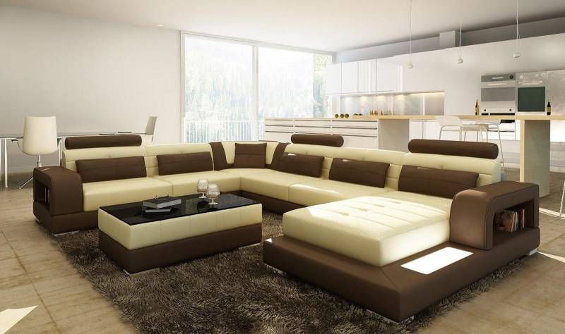 Xlmoebel Wohnlandschaft Wohnlandschaft Sofa in XXL mit USB-Anschluss, Hergestellt in Europa Xlmoebel Wohnlandschaft Wohnlandschaft Sofa in XXL mit USB-Anschluss, Hergestellt in Europa von Xlmoebel