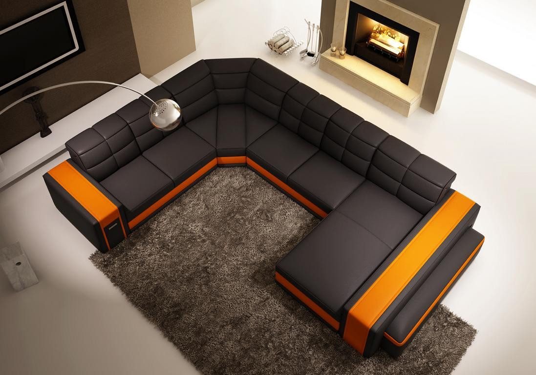 Xlmoebel Wohnlandschaft XXL Wohnlandschaft mit Ledercouch und Polsterecken im Design-Stil, Hergestellt in Europa Xlmoebel Wohnlandschaft XXL Wohnlandschaft mit Ledercouch und Polsterecken im Design-Stil, Hergestellt in Europa von Xlmoebel