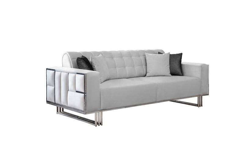 Xlmoebel 2-Sitzer Zweisitzer Couch in Weiß mit verstellbaren Multifunktionen, Hergestellt in Europa von Xlmoebel