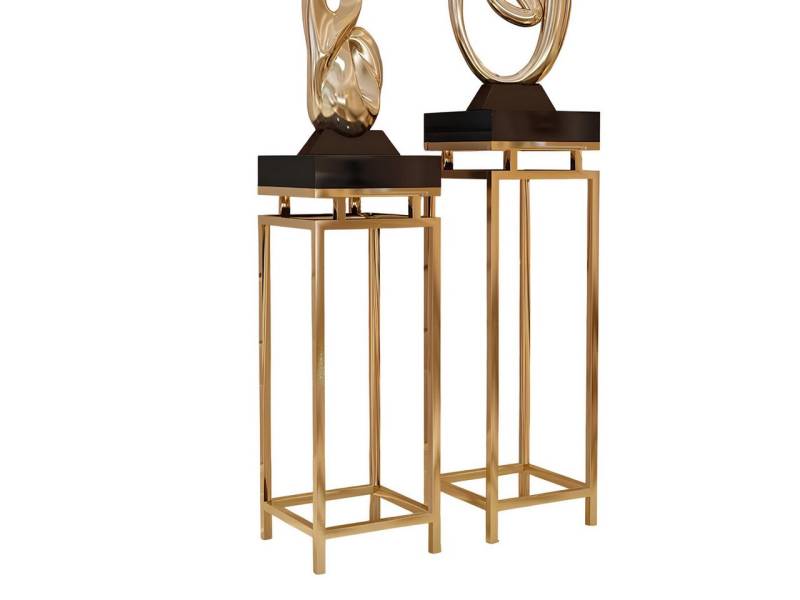 Xlmoebel Blumenständer Set aus zwei eleganten Blumenständern in Hochglanz-Edelstahl-Design (2 St., 2x Blumenstand), Hergestellt in Europa von Xlmoebel