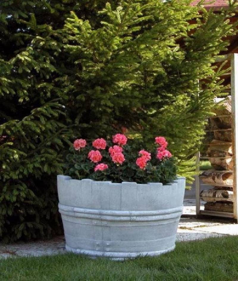 Xlmoebel Pflanzkübel Große Betonblumentöpfe für den Garten und die Terrasse - Skulptur (Artikel s204022), Hergestellt in Europa von Xlmoebel