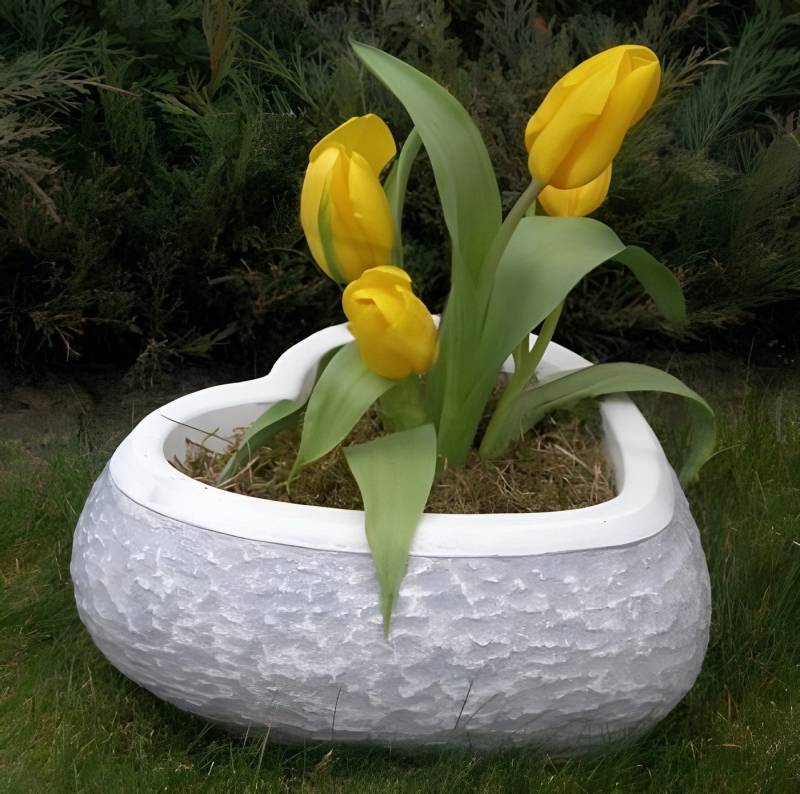 Xlmoebel Pflanzkübel Neuheit: Skulptur Herz Pflanzkübel Design Top Planz Kübel Gefäß Töpfe (Artikel s204014), Hergestellt in Europa von Xlmoebel