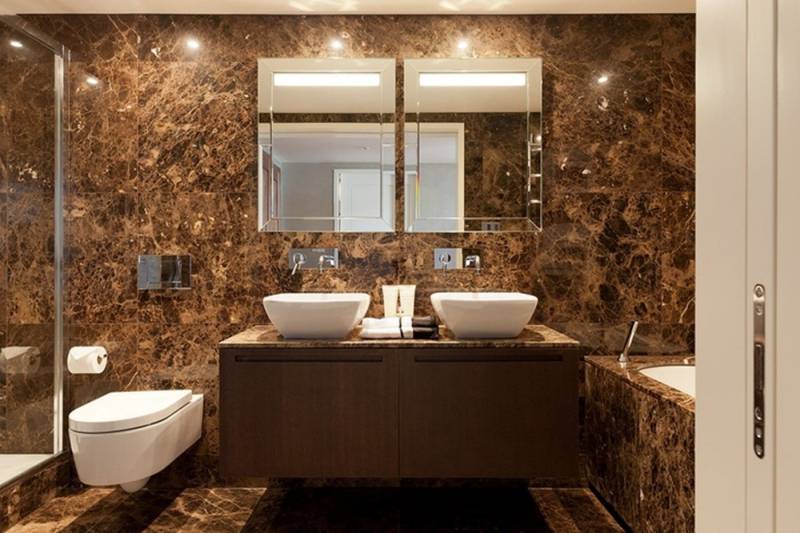 Xlmoebel Bodenfliese Marmor Naturstein Bodenbelag 28 m² Bad & Dusche 30x30 cm, Marmor, Dark Emberado, Marmor Dark EmPerado 30 x 30cm 28m², Hergestellt in Europa von Xlmoebel