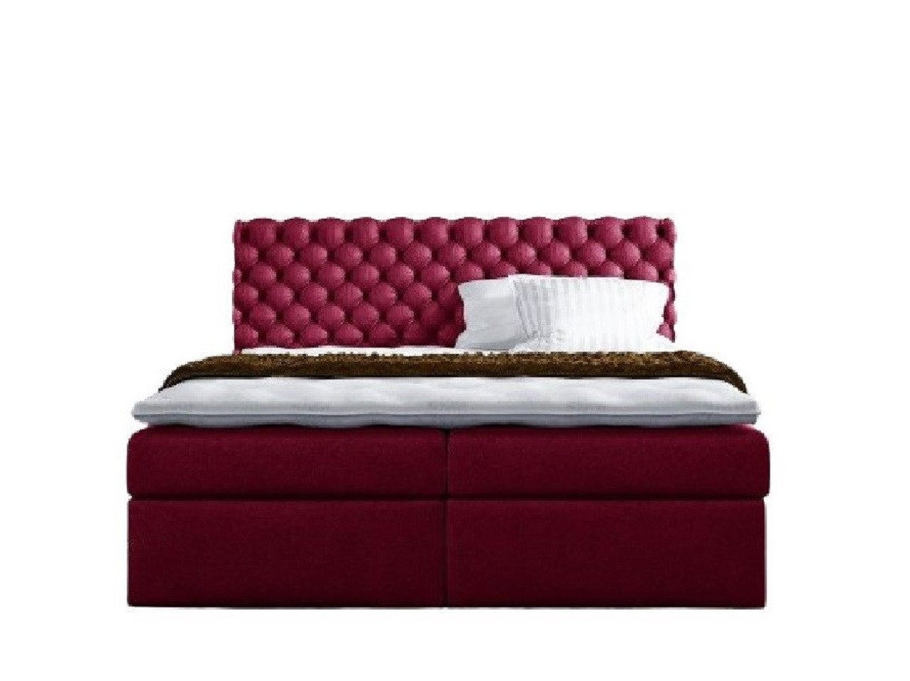 Xlmoebel Boxspringbett Chesterfield Boxspring-Doppelbett für Paare, Bettgestell mit (1-St., Bett), Hergestellt in Europa von Xlmoebel