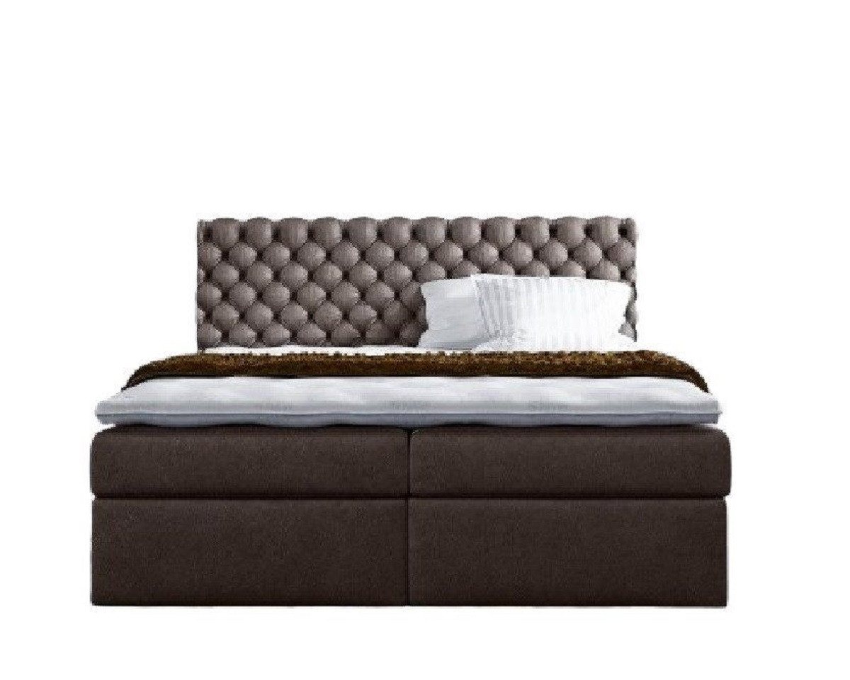 Xlmoebel Boxspringbett Chesterfield Boxspring-Doppelbett für Paare, Bettgestell mit (1-St., Bett), Hergestellt in Europa von Xlmoebel