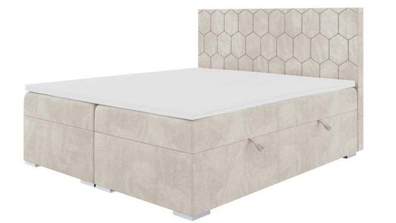 Xlmoebel Boxspringbett Luxuriöses Boxspring-Doppelbett mit stilvollem Polsterdesign (Bett), Hergestellt in Europa von Xlmoebel