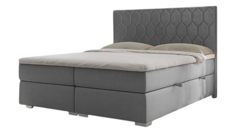 Xlmoebel Boxspringbett Luxuriöses Boxspring-Doppelbett mit stilvollem Polsterdesign (Bett), Hergestellt in Europa von Xlmoebel